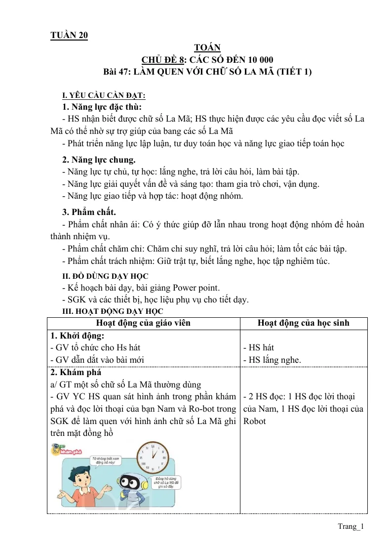 Giáo Án Toán 3 Tuần 20 File