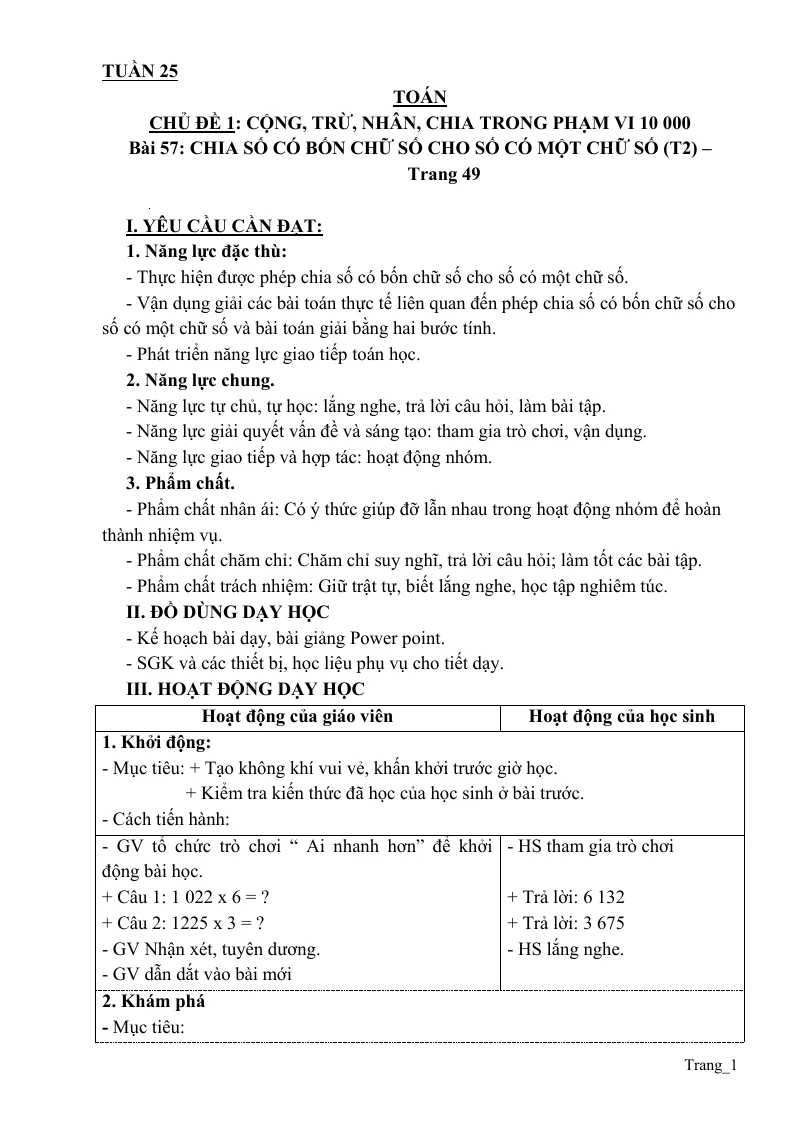 Giáo Án Toán 3 Tuần 25 File