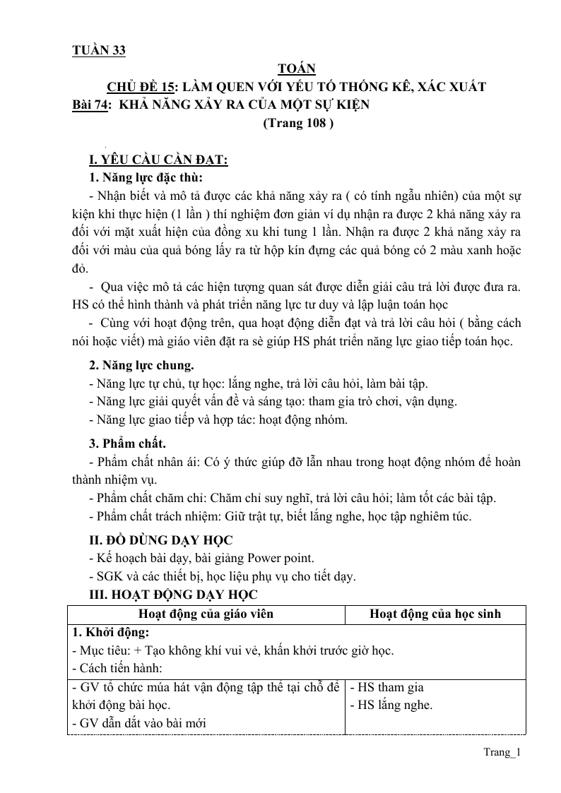 Giáo Án Toán 3 Tuần 33 File
