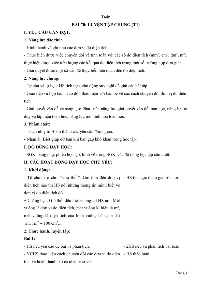 Giáo Án Môn Toán Lớp 4 Tuần 25