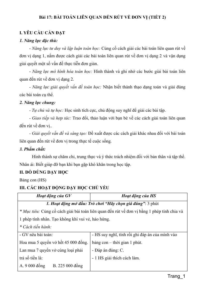 Giáo Án Môn Toán Lớp 4 Tuần 6