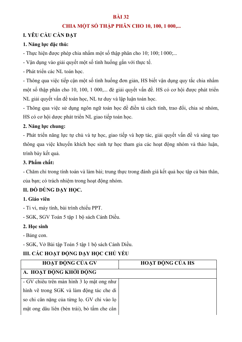 Giáo Án Môn Toán Lớp 5 Tuần 12