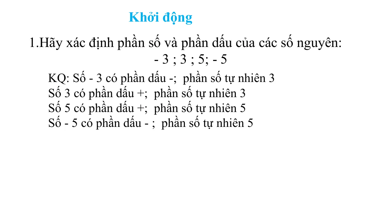 Giáo án PowerPoint Toán 6 bài 14: Phép Cộng Và Phép Trừ Số Nguyên