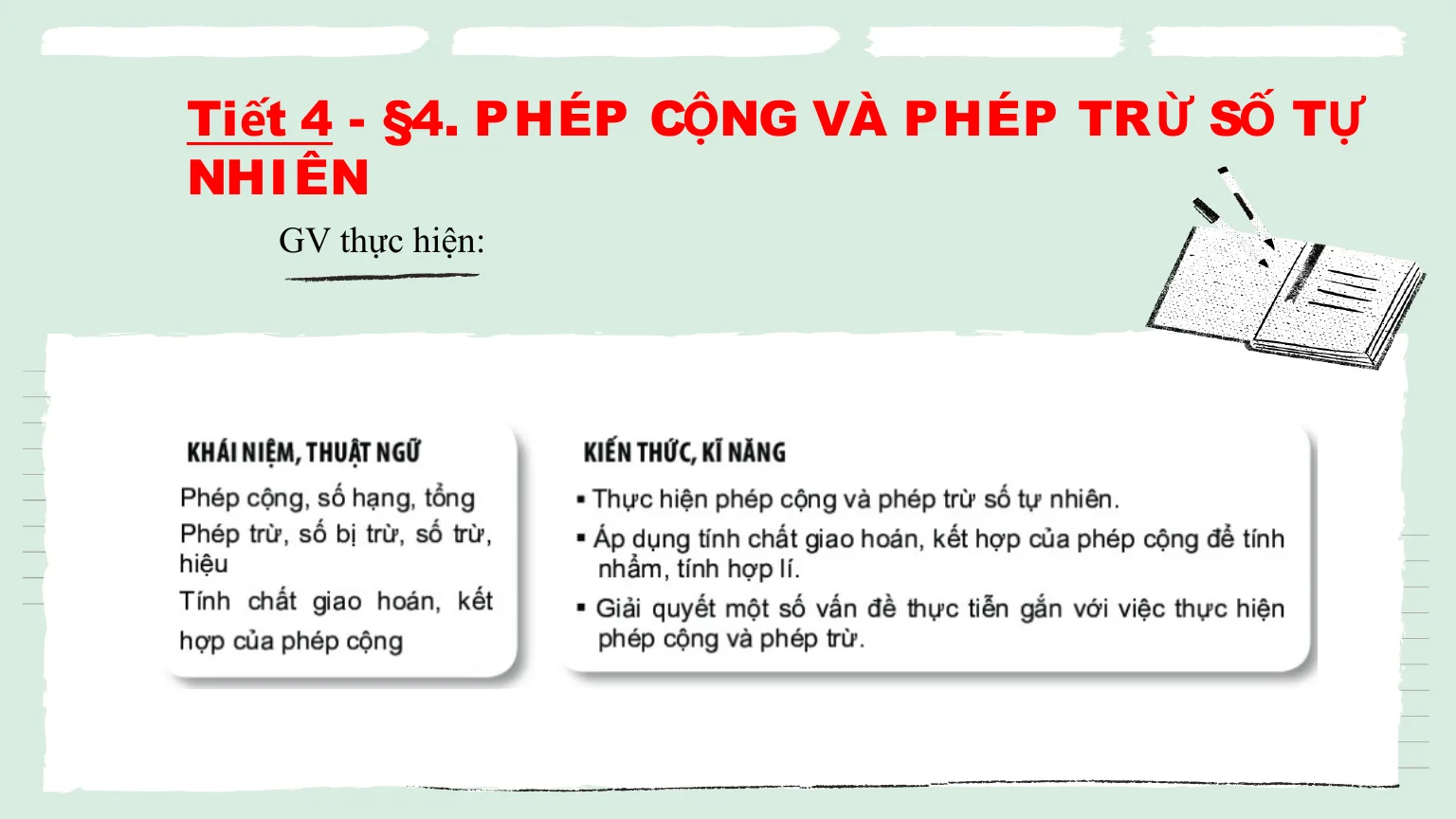 Giáo Án PowerPoint Toán 6 Bài 4: Phép Cộng Và Phép Trừ Số Tự Nhiên