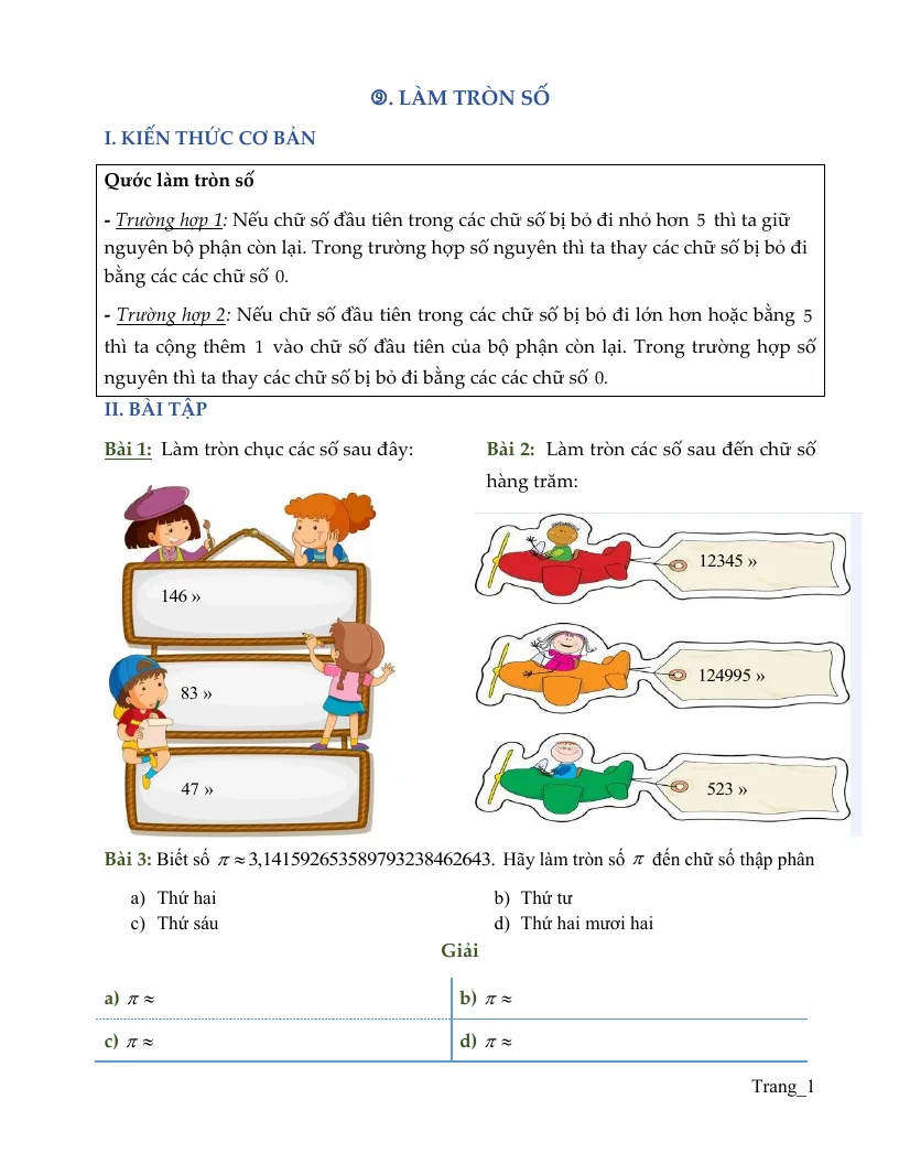 Bài Tập Toán 7 Làm Tròn Số