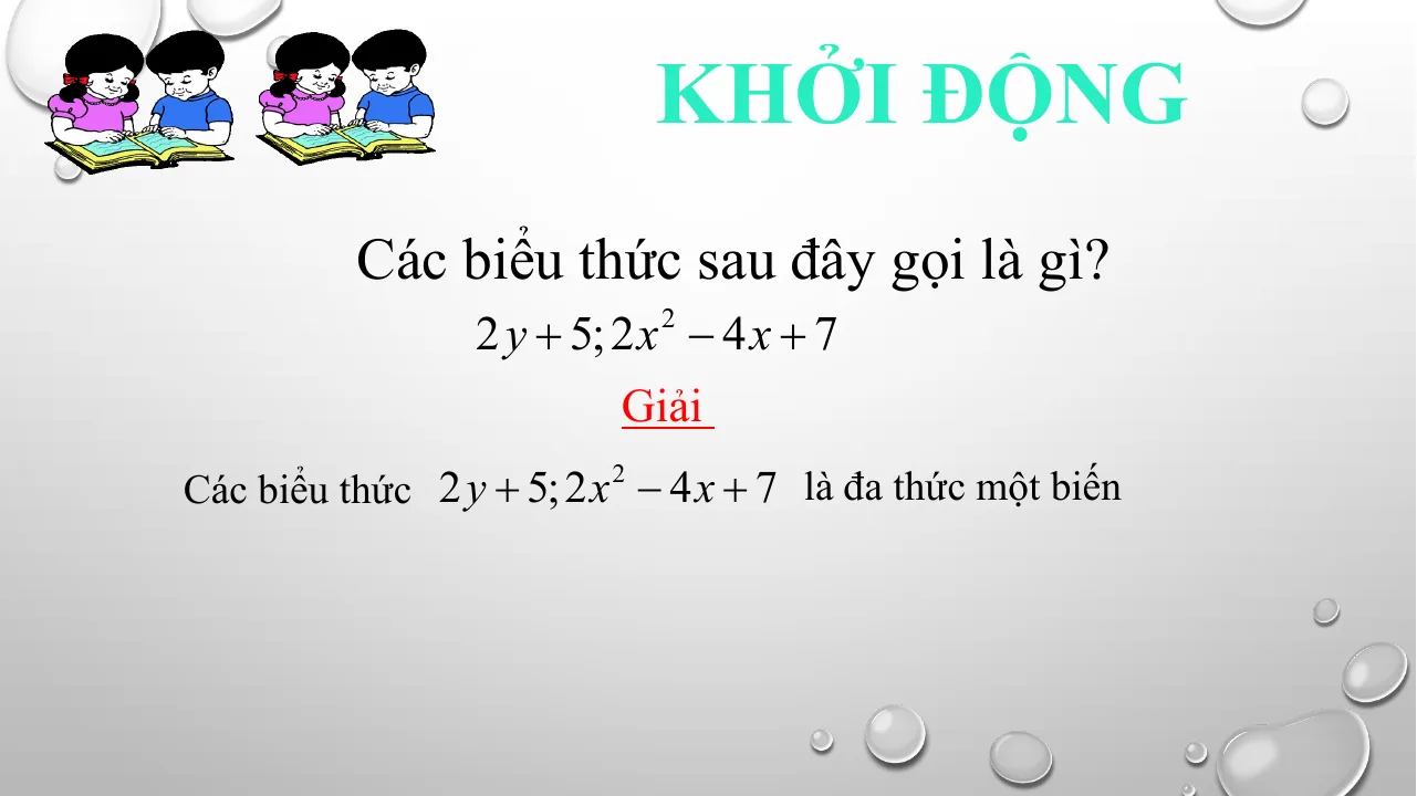 Giáo Án PowerPoint Toán 7 CTST Bài 2 Chương 7 Đa Thức Một Biến