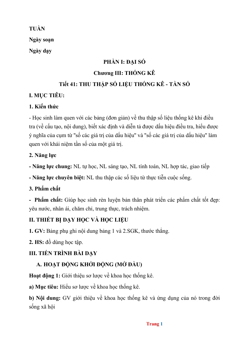 Giáo Án Toán 7 Theo CV 5512 Học Kỳ 2 Rất Hay