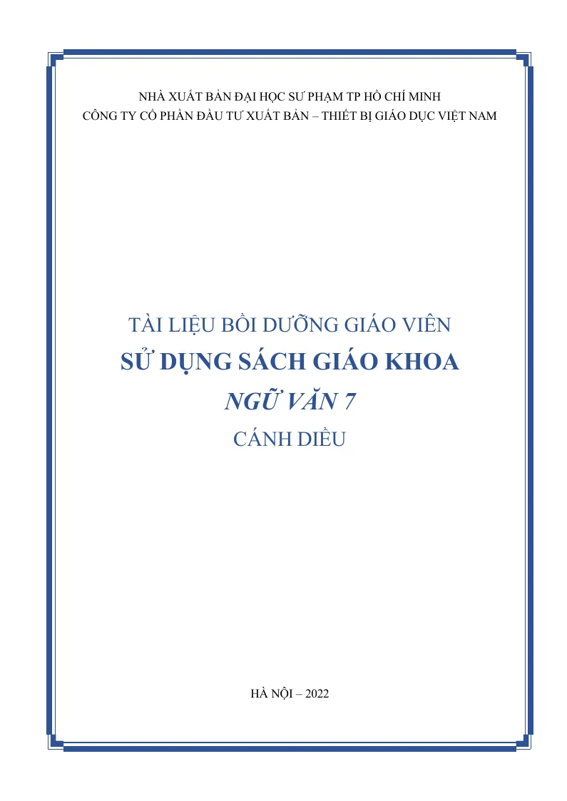 Tài Liệu Bồi Dưỡng Giáo Viên Ngữ Văn 7 Bộ