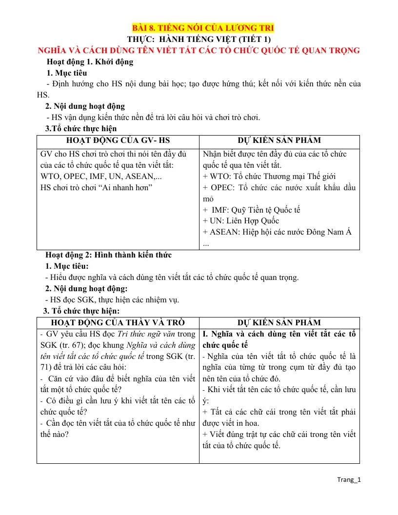 Giáo Án Ngữ Văn 9 Bài 8 Tiếng Nói Của Lương Tri