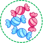 Em hãy chọn đáp án đúng nhất Hình nào có bốn cái kẹo? (ảnh 3)