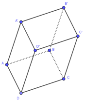 Cho hình hộp ABCD.A'B'C'D'. Chọn đẳng thức đúng: (ảnh 1)