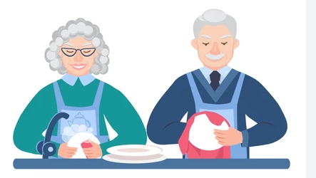  Listen and choose.(Audio name: Unit 7_)Who washes the dishes? (ảnh 4)