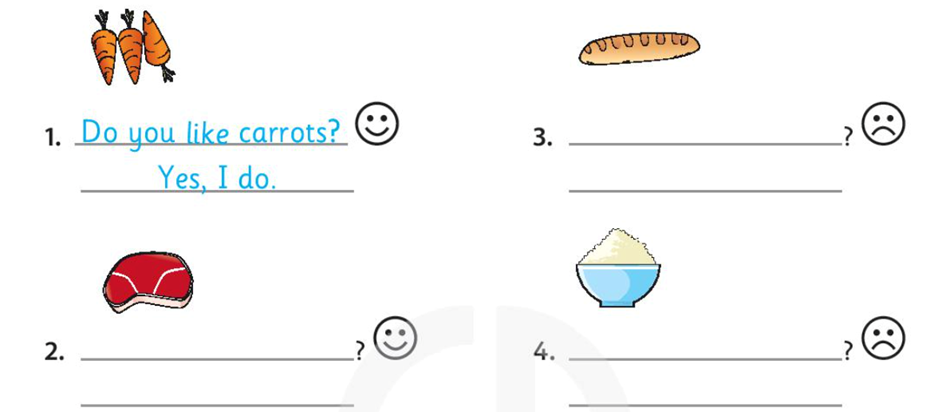 Look. Write the question and the answer (Nhìn. Viết câu hỏi và câu trả lời) (ảnh 1)