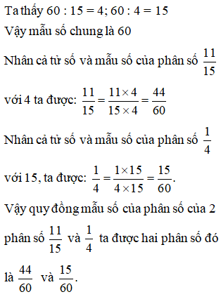 Trắc nghiệp Bài tập Quy đồng mẫu các phân số có đáp án
