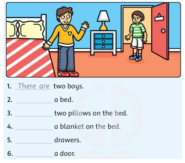 Write “There’s” or “There are” (Viết “There’s” hoặc “There are”) (ảnh 1)