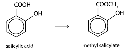 Từ salicylic acid, người ta điều chế được methyl salicylate - một loại thuốc xoa bóp giảm đau phổ biến.   Phát biểu nào sau đây không đúng? (ảnh 1)