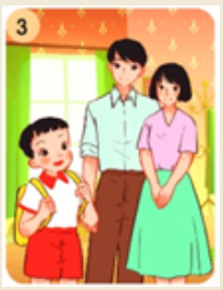  Ghép mỗi bức tranh sau phù hợp với đoạn văn trong bài đọc:A. Ngày khai trường đã đến.Sáng sớm, mẹ mới gọi một câu mà tôi đã vùng dậy, khác hẳn mọi ngày. Loáng một cái, tôi đã chuẩn bị xong m (ảnh 1)