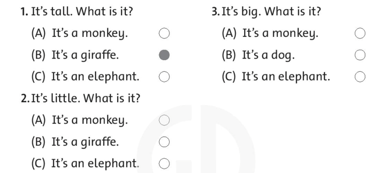 Read. Fill in the correct circle (Đọc. Điền vào hình tròn đúng) (ảnh 1)