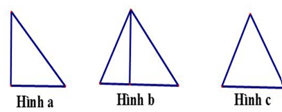 Cho hình vẽ:   Hình nào chỉ có một góc vuông? A. Hình a; B. Hình b; C. Hình c; D. Hình a và hình c. (ảnh 1)
