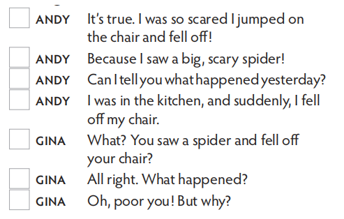 Put the sentences in the correct order to make a dialogue. (Sắp xếp câu theo  (ảnh 1)
