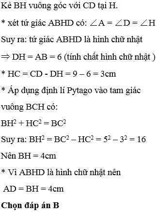 Bài tập Hình chữ nhật (có lời giải chi tiết)