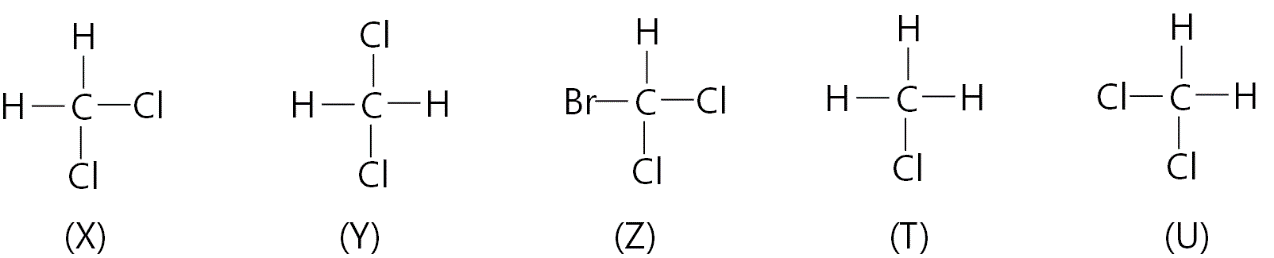 Những công thức nào dưới đây biểu diễn cùng một chất:   (ảnh 1)