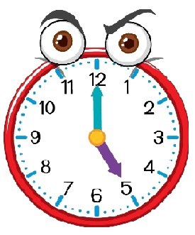 (1 điểm): Đồng hồ dưới đây chỉ mấy giờ?   	 (ảnh 1)