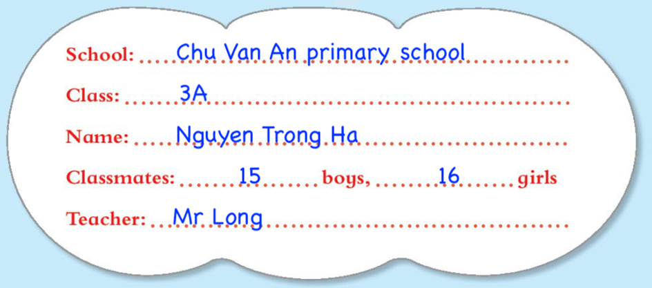 Bài tập Tiếng anh lớp 3 Unit 12 Lession 6. skills time Phần 2 có đáp án