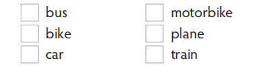 How friendly to the environment do you think these types of transport are? Write 1–6 in (ảnh 1)