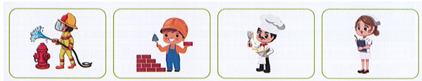 Em hãy viết tên nghề nghiệp trong hình dưới đây:  (ảnh 1)