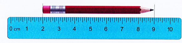 Độ dài của chiếc bút chì (như hình bên) là  (ảnh 1)