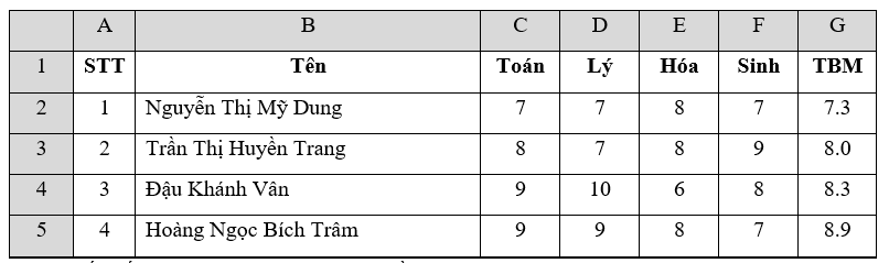 Đề kiểm tra Học kì 2 Tin học 7 có đáp án (Đề 4)