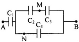 Cho mạch điện như hình vẽ. Biết C1 = 6 nuyF, C2 = 3 nuyF, C3 = 6 nuyF, UAB = 60V (ảnh 1)