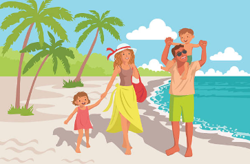 I took a boat trip / walked on the beach with my family in Da Nang last weekend.  (ảnh 1)