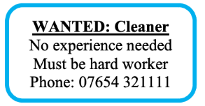 Chọn một phương án A, B, C hoặc D ứng với từ/ cụm từ thích hợp để hoàn thành câu.   What does this sign say? Choose the best option. (ảnh 1)
