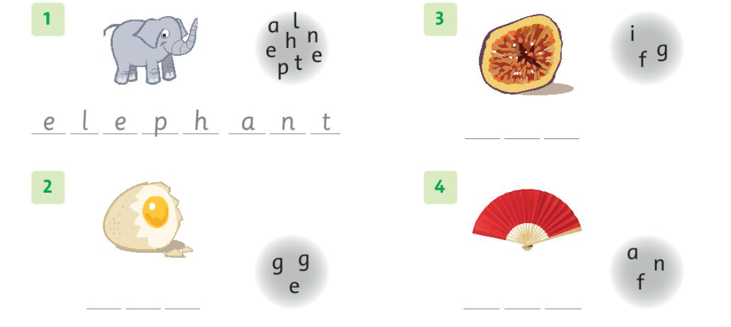 Look at the picture and the letters. Write and say the word (Nhìn vào bức tranh (ảnh 1)