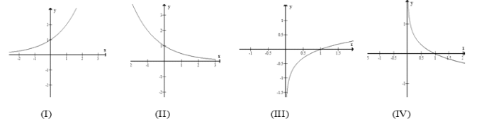 Trong các hình sau, hình nào là dạng đồ thị của hàm số (ảnh 1)