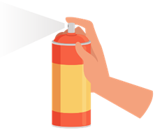 Khi ta nhấn và giữ nút của bình xịt côn trùng, hóa chất trong bình sẽ được phun ra liên tục như hình bên. Nguyên nhân của hiện tượng này là (ảnh 1)