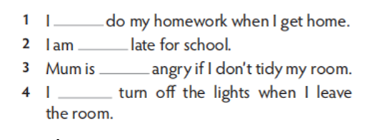 Complete the sentences so that they are true for you. (Hoàn thành câu để chúng phù hợp với bạn.) (ảnh 1)