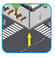  Listen and choose.(Audio name: Unit 5_)Go straight at the traffic lights. Then, _______. It’s next to the library. (ảnh 2)