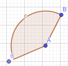 Để vẽ một hình quạt như hình dưới đây, ta cần dùng công cụ nào sau đây? (ảnh 1)
