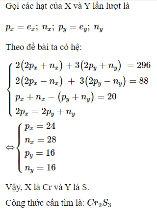 Bài toán về số hạt p,n,e trong nguyên tử có lời giải