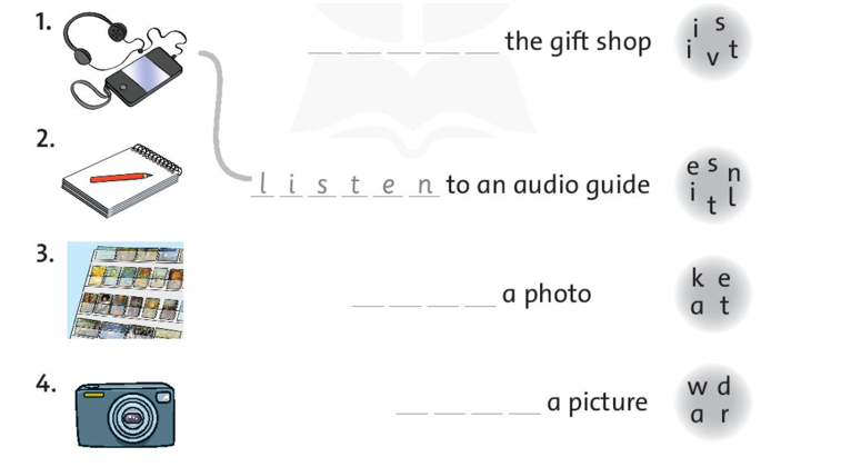 Match and write the word (Nối và viết từ) (ảnh 1)