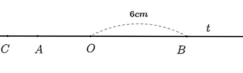 Biết  đoạn thẳng \(OB = 6{\rm{ cm}}{\rm{.}}\) Lấy điểm \(A,C\) thuộc \(OB\) sao cho \(3OA = OB\) và \(2OC = OB\) như hình vẽ dưới đây. Hỏi độ dài đoạn thẳng \(AC\) bằng bao nhiêu centimet? (ảnh 1)