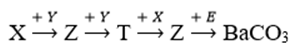 Cho sơ đồ chuyển hóa:   Biết chất X còn có tên gọi khác là xút ăn da; Y, Z, T là các hợp chất khác nhau; mỗi mũi tên ứng với một phản ứng. Các chất T và E thỏa mãn sơ đồ trên là         A. NaHCO3 và Ba3(PO4)2.	B. NaHCO3 và Ba(OH)2.         C. CO2 và Ba(OH)2.	D. Na2CO3 và Ba(OH)2. (ảnh 1)