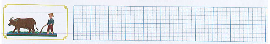 Em hãy viết 1- 2 câu về bức tranh dưới đây:  (ảnh 1)