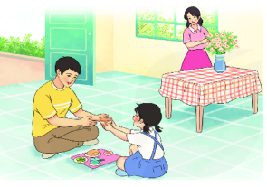 Quan sát tranh và nói tên bài tập đọc:  (ảnh 1)