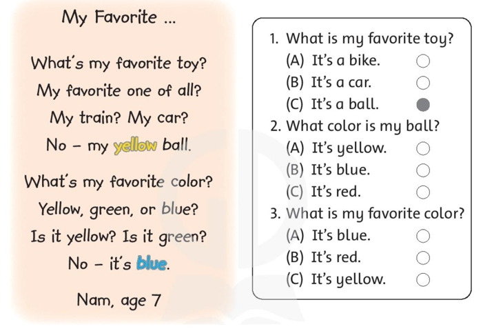 Read again. Fill in the correct circle (Đọc lại lần nữa. Điền vào hình tròn đúng) (ảnh 1)