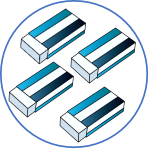 Em hãy chọn đáp án đúng nhất Hình nào có 4 cục tẩy? (ảnh 5)