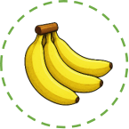 Em hãy chọn đáp án đúng nhất Hình nào có 1 quả chuối? (ảnh 5)